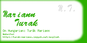 mariann turak business card